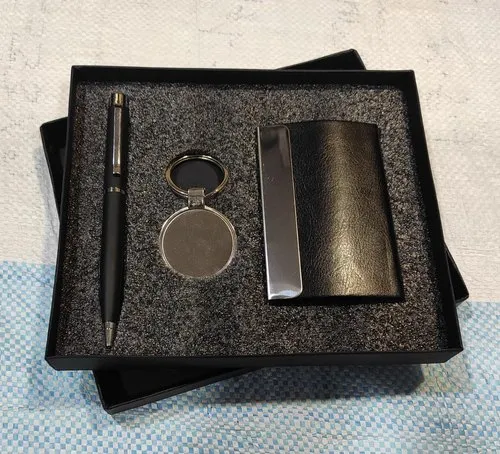 DM-105 Gift Set Metal Pen, Keychain And Metal Card Holder