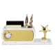 DW-2032C Wooden Pen Stand With Clock And Trophy