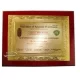 RED-PLATE Wooden Piano Certificate