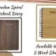 Wooden Spiral Note Book