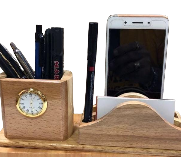 handmade wooden pen stand,