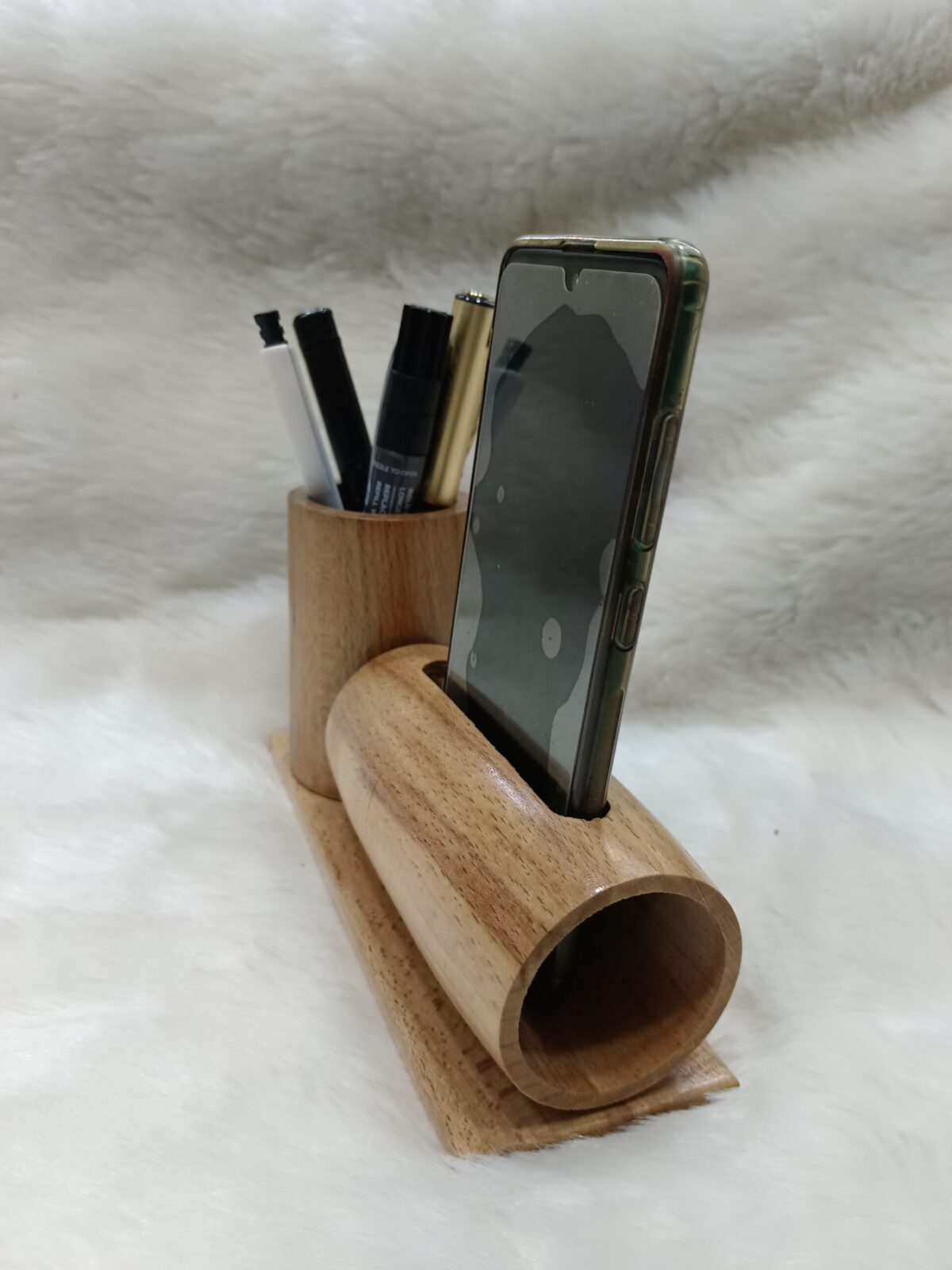 Wooden Mobile Stand with sound amplifier